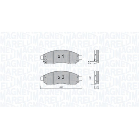 MAGNETI MARELLI 363916060982 Klocki hamulcowe