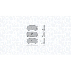 MAGNETI MARELLI 363916061004 Pastillas de freno Trasero para