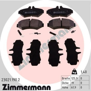 ZIMMERMANN 23021.190.2 Brake Pads Set Rear for
