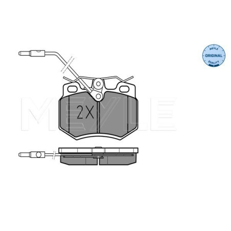 MEYLE 025 210 8017/W Brzdové platničky predné pre 205 309 C15 AX ZX Visa