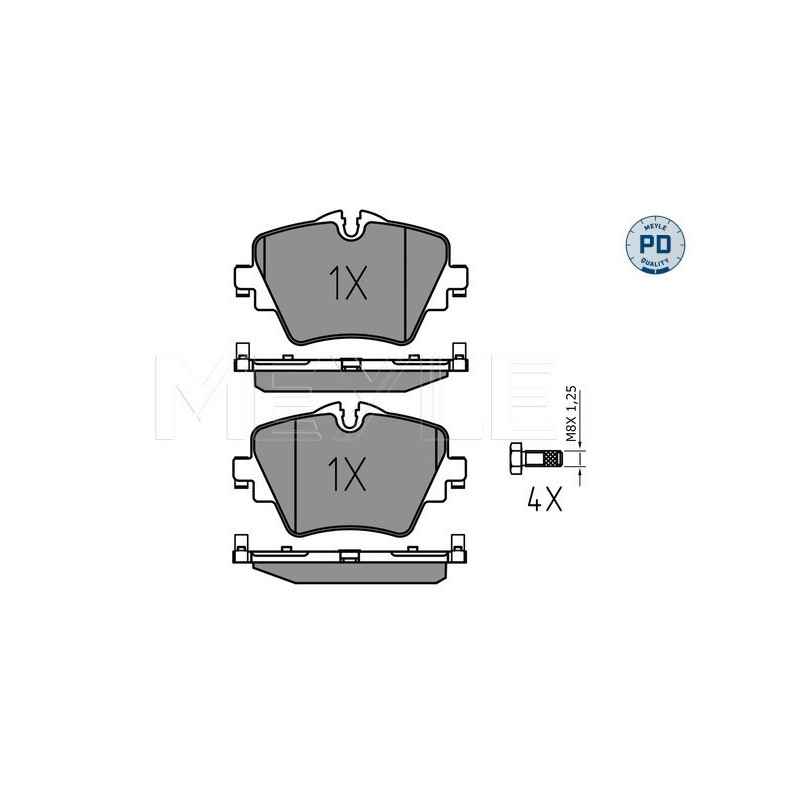 MEYLE 025 256 1718/PD Brzdové platničky predné pre 2 3 5 Countryman X1 X3 4 X2 Clubman 1 X4 Z4