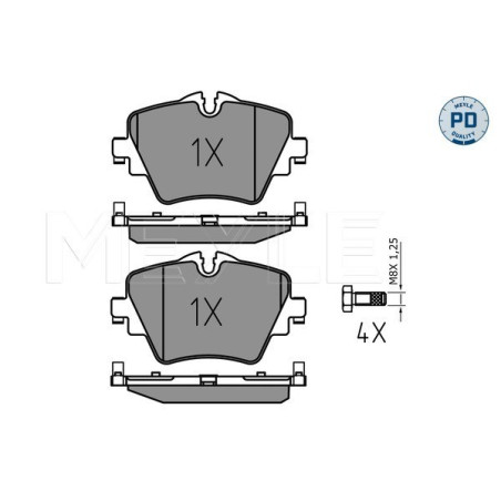 MEYLE 025 256 1718/PD Brzdové destičky přední pro 2 3 5 Countryman X1 X3 4 X2 Clubman 1 X4 Z4