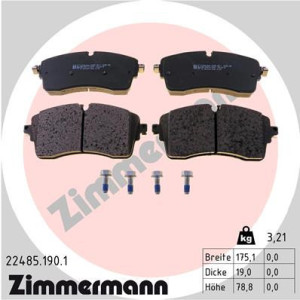 ZIMMERMANN 22485.190.1 Brzdové platničky Predné pre