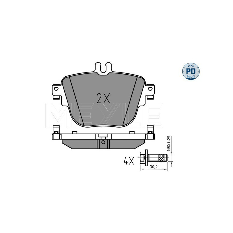 MEYLE 025 227 9217/PD Pastiglie freno posteriore per Mercedes E CLS