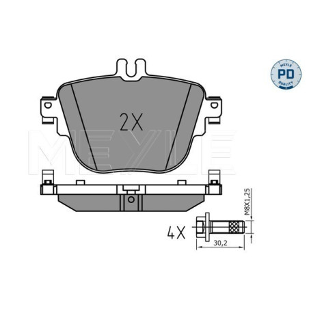MEYLE 025 227 9217/PD Pastillas de freno trasero para Mercedes E CLS