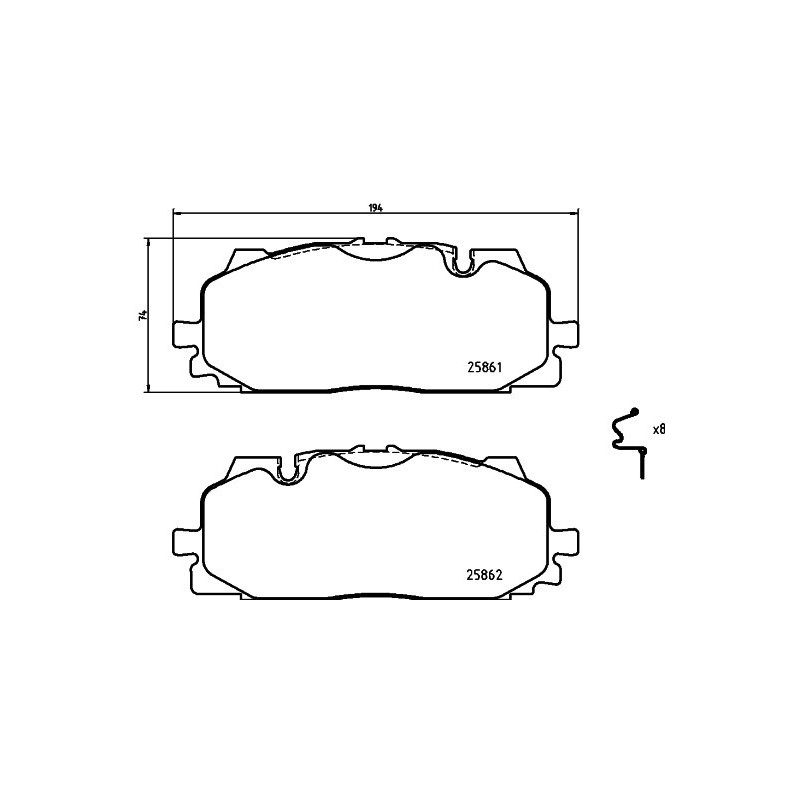 HELLA 8DB 355 021-641 Bremsbeläge Vorne für