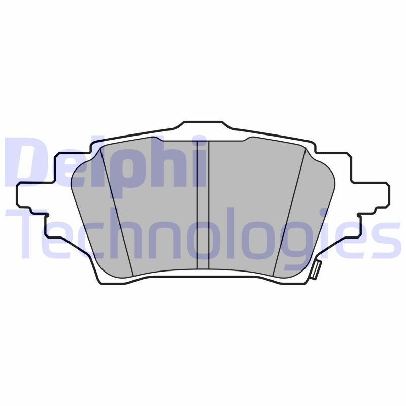 DELPHI LP3608 Brzdové platničky Zadné pre