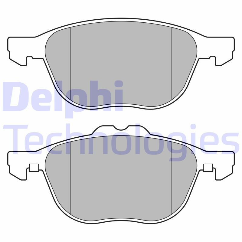 DELPHI LP3650 Brzdové platničky Predné pre