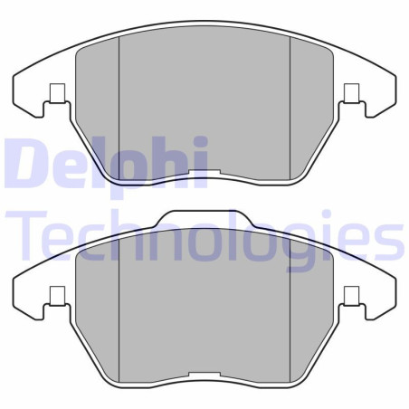 DELPHI LP3684 Brzdové platničky Predné pre