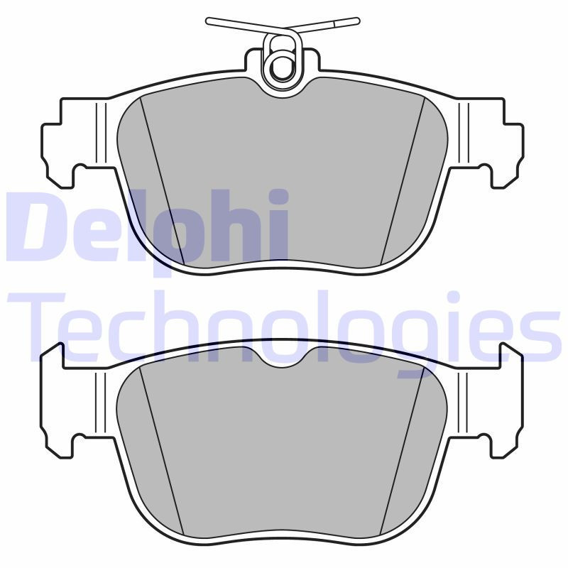 DELPHI LP3674 Brzdové platničky Zadné pre
