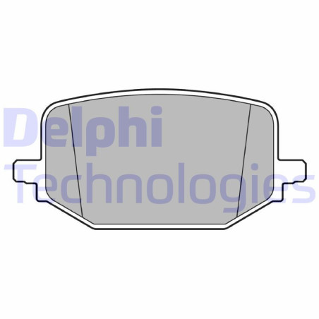 DELPHI LP3697 Brzdové platničky Zadné pre