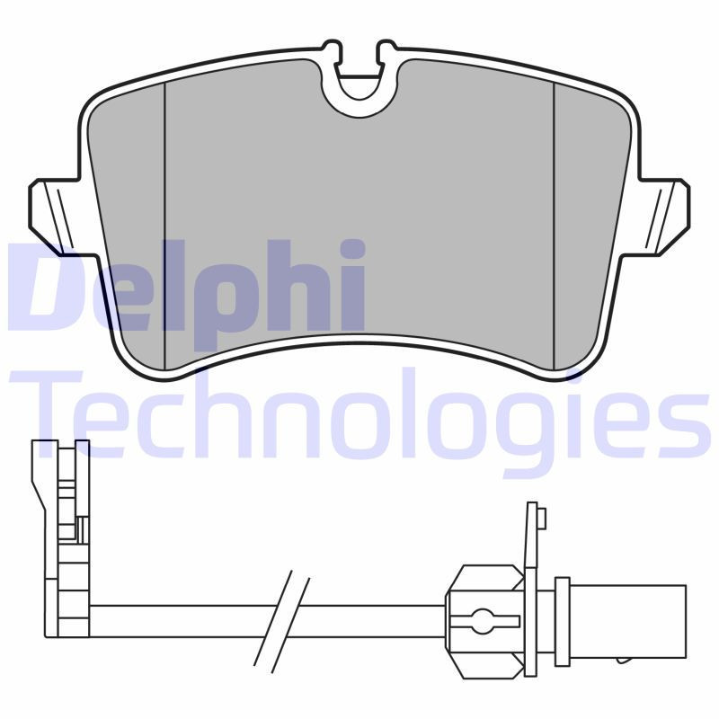 DELPHI LP3681 Pastiglie freno Posteriore per