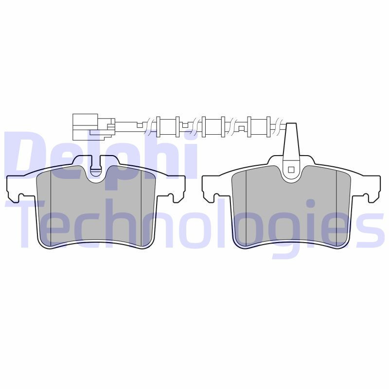 DELPHI LP3727 Pastillas de freno Trasero para