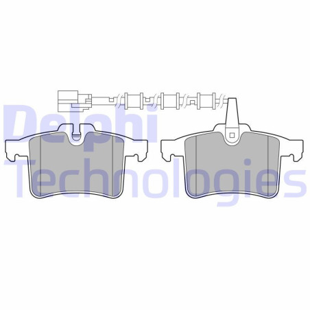 DELPHI LP3727 Pastiglie freno Posteriore per