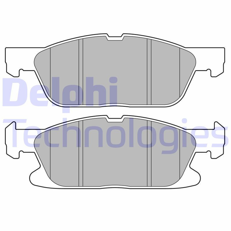 DELPHI LP3704 Pastillas de freno Delantero para