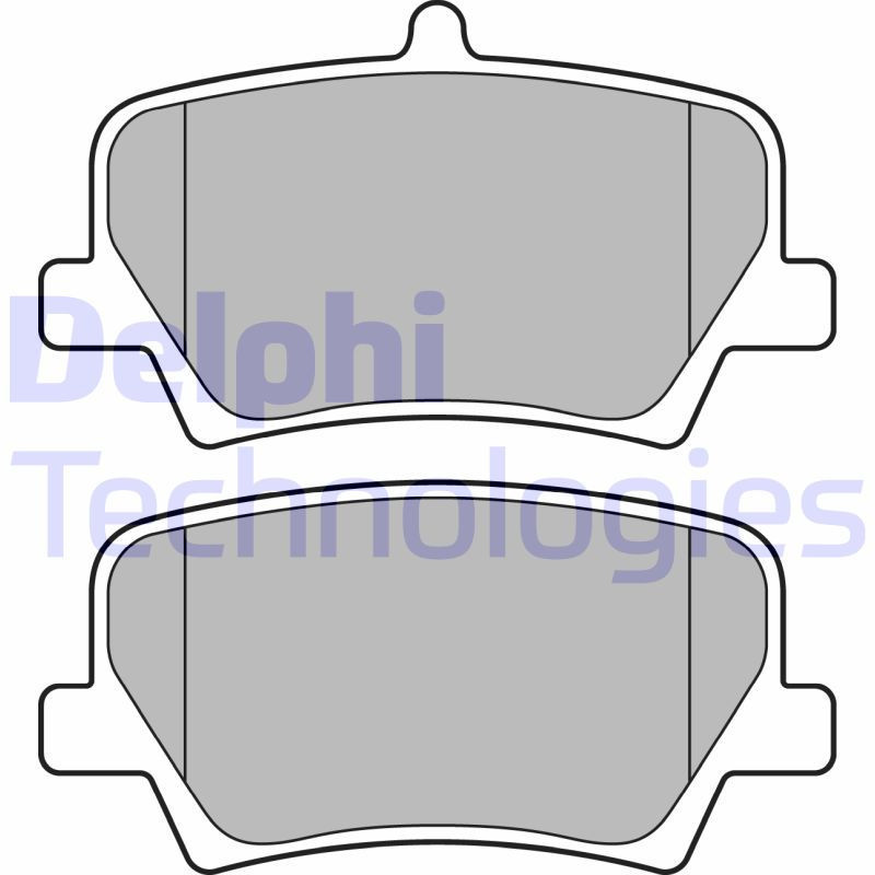 DELPHI LP3434 Pastillas de freno Trasero para