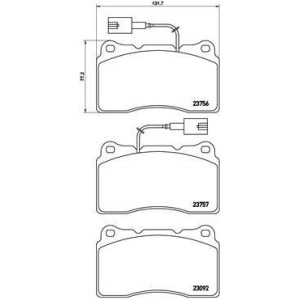 BREMBO P 23 134 Brzdové platničky predné pre Alfa Giulietta