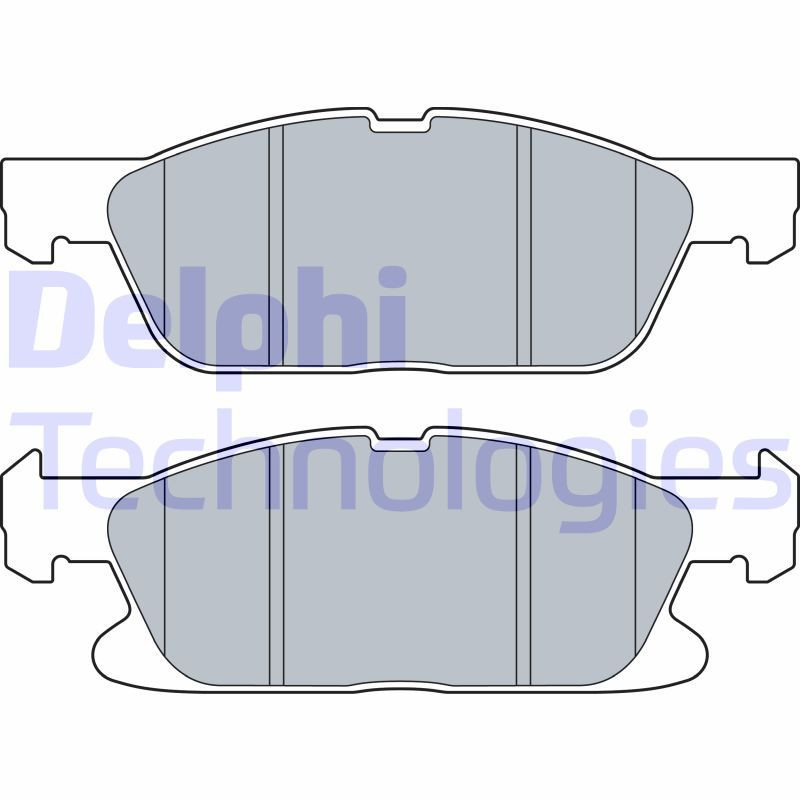 DELPHI LP3536 Brzdové platničky Predné pre