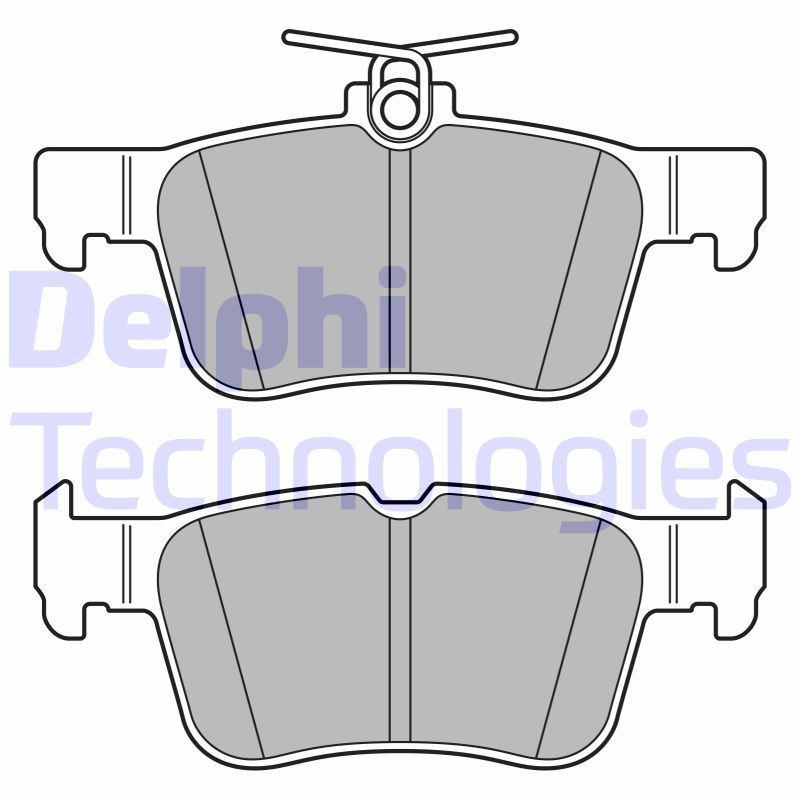 DELPHI LP3590 Brzdové platničky Zadné pre