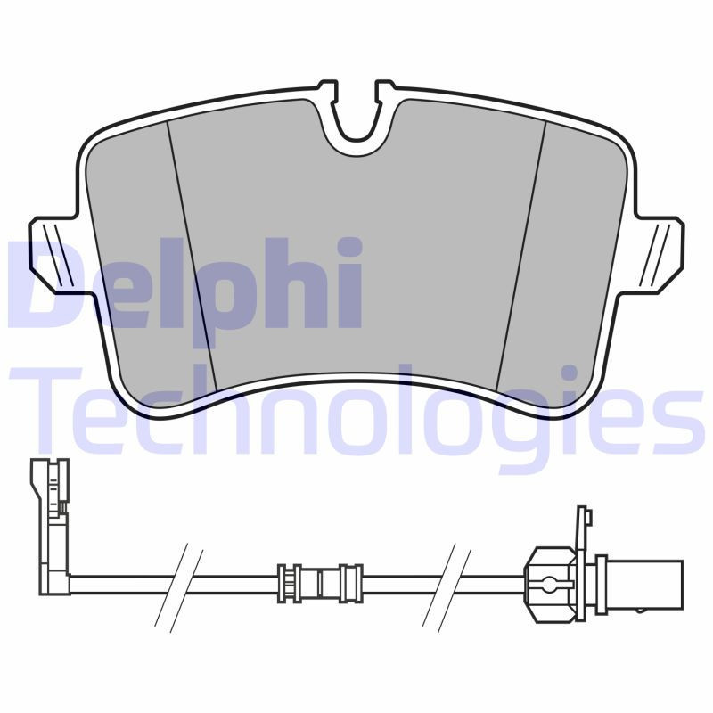 DELPHI LP3625 Brzdové destičky Zadní pro