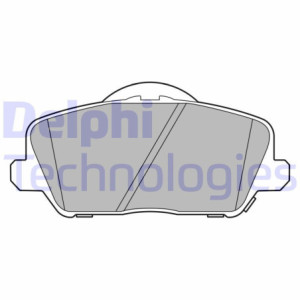 DELPHI LP3591 Brzdové platničky Predné pre