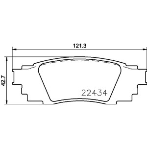 HELLA 8DB 355 025-121 Pastillas de freno Trasero para