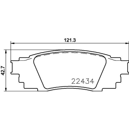 HELLA 8DB 355 025-121 Pastillas de freno Trasero para