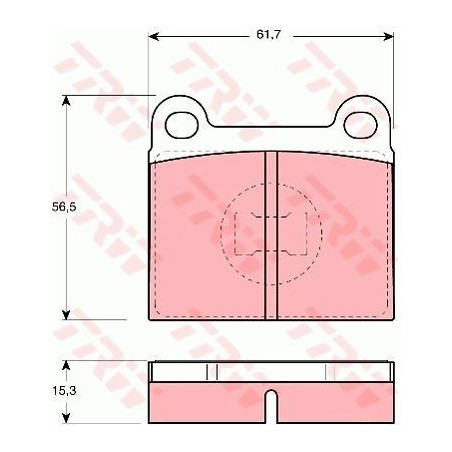 Brake Pads Set Front for Audi Volkswagen TRW GDB648
