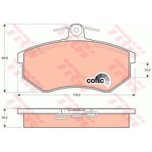 Brzdové platničky Predné pre Audi 80 90 100 200 A4 Cabriolet Coupe Quattro TRW GDB826