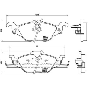 BREMBO P 59 030 Pastillas de freno delantero para Astra Astravan Corsa