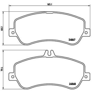 BREMBO P 50 086 Plaquettes de frein avant pour Mercedes GLK