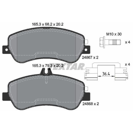 Brake Pads Set Front for Mercedes GLK X204 TEXTAR 2486701