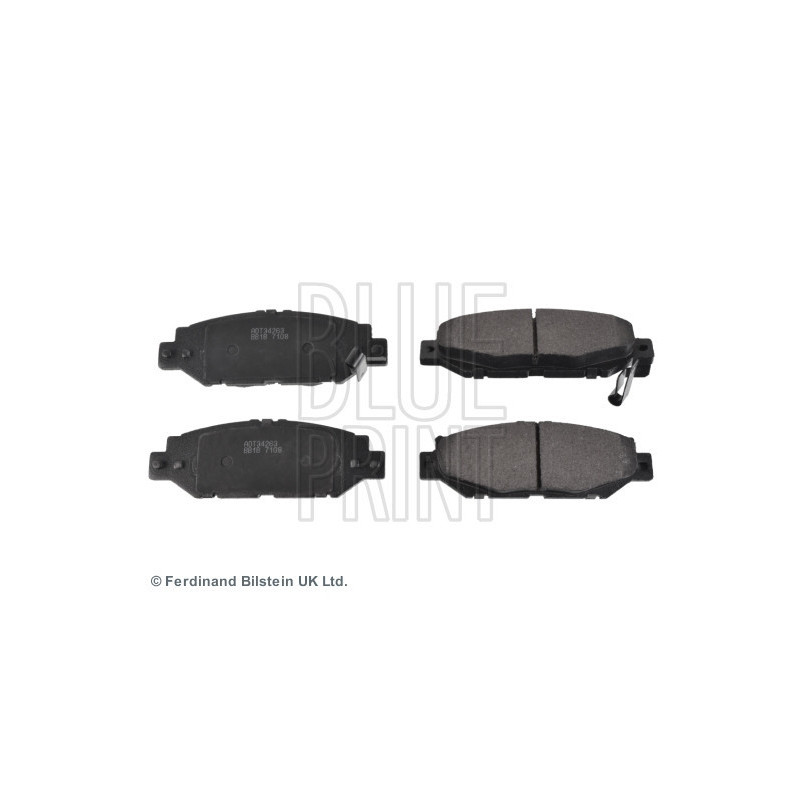 BLUE PRINT ADT34263 Bremsbeläge Hinten für