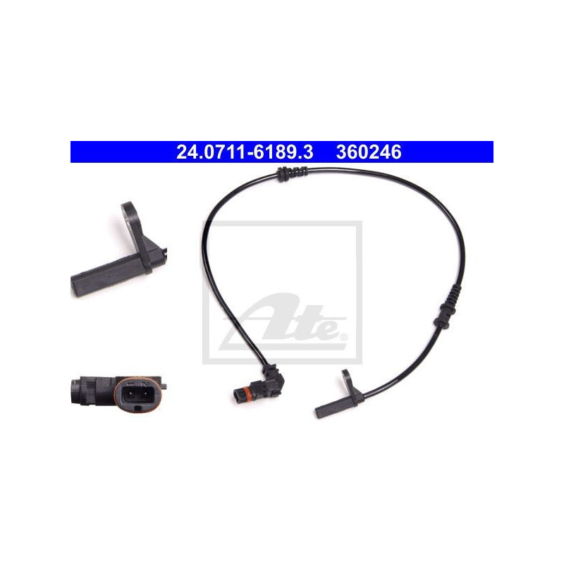 ATE 24.0711-6189.3 Capteur ABS vitesse de roue avant pour Mercedes C