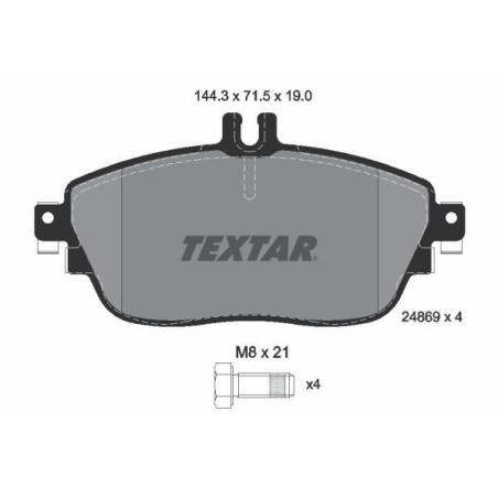 TEXTAR 2486901 Brake Pads Set Front for CLA A B GLA Q30 QX30