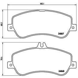FRONT Brake Pads for Mercedes-Benz GLK X204 BREMBO P 50 086