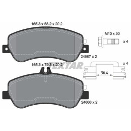 FRONT Brake Pads for Mercedes-Benz GLK X204 TEXTAR 2486701