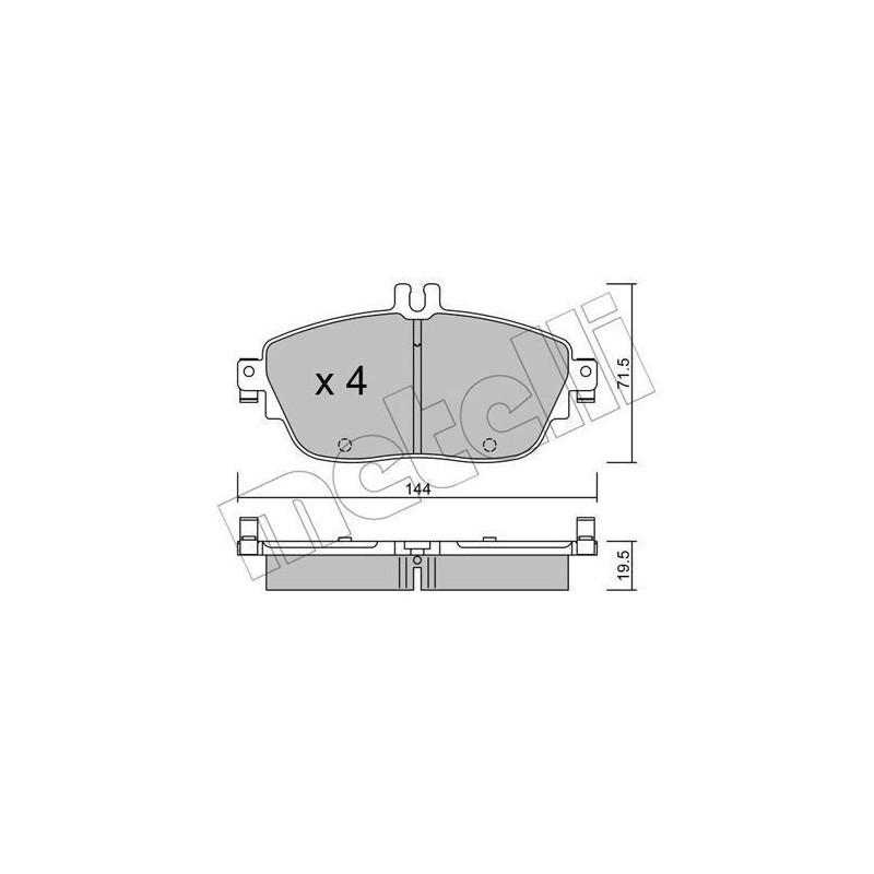 Brzdové platničky Predné pre Mercedes A B CLA METELLI 22-0965-0