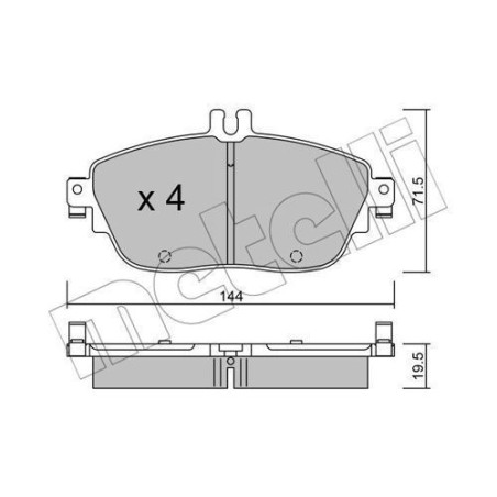 Bremsbeläge Vorne für Mercedes A B CLA METELLI 22-0965-0