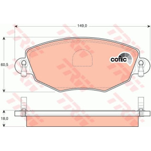 Pastillas de freno Delantero para Ford Mondeo Jaguar X-Type TRW GDB1434
