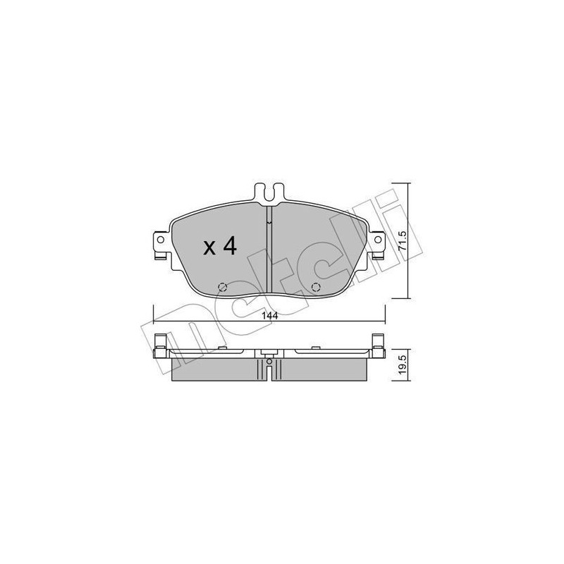 FRONT Brake Pads for Mercedes-Benz A B CLA METELLI 22-0965-0