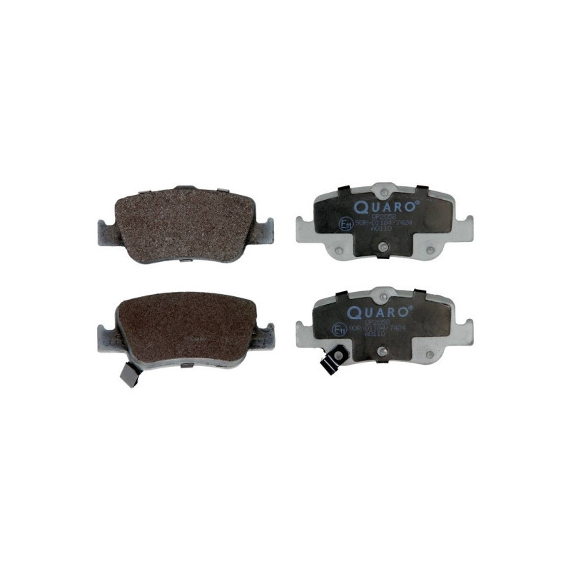 QUARO QP2058 Brzdové platničky zadné pre Toyota Auris Corolla