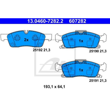 ATE 13.0460-7282.2 Plaquettes de frein avant pour Mercedes GLE M GL GLS