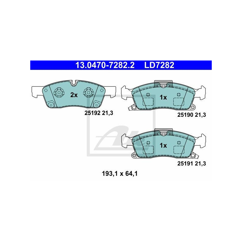 ATE 13.0470-7282.2 Klocki hamulcowe przód dla Mercedes GLE M GL GLS