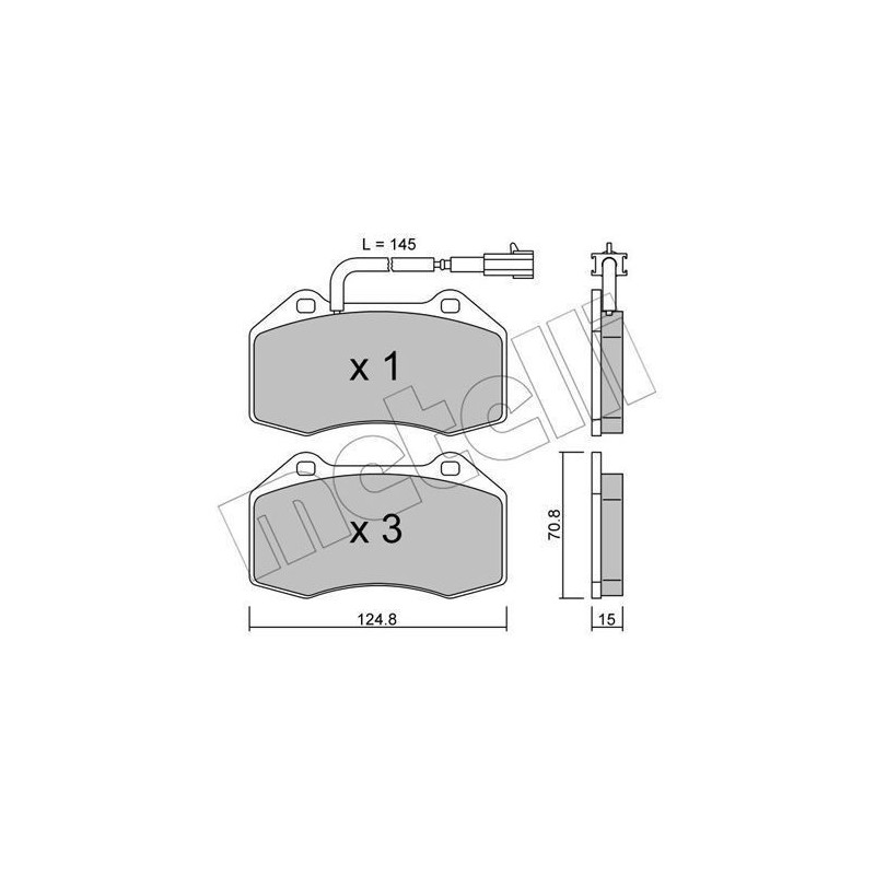 Klocki hamulcowe Przód dla Abarth Alfa Romeo METELLI 22-0651-1
