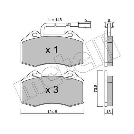Brzdové platničky Predné pre Abarth Alfa Romeo METELLI 22-0651-1