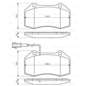 Brzdové platničky Predné pre Abarth Alfa Romeo BOSCH 0 986 494 228