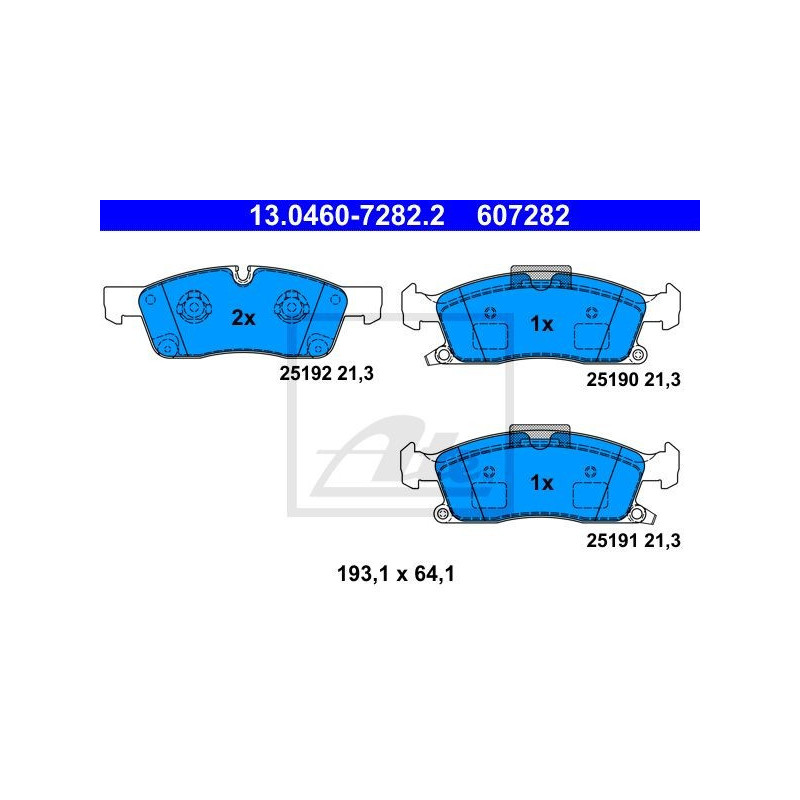 FRONT Brake Pads for JEEP Mercedes-Benz ATE 13.0460-7282.2