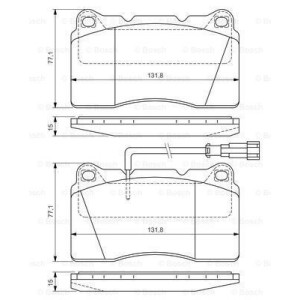 Brake Pads Set Front for Alfa Romeo Lancia BOSCH 0 986 424 577
