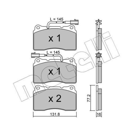Plaquettes de frein Avant pour Alfa Romeo Lancia METELLI 22-0288-0